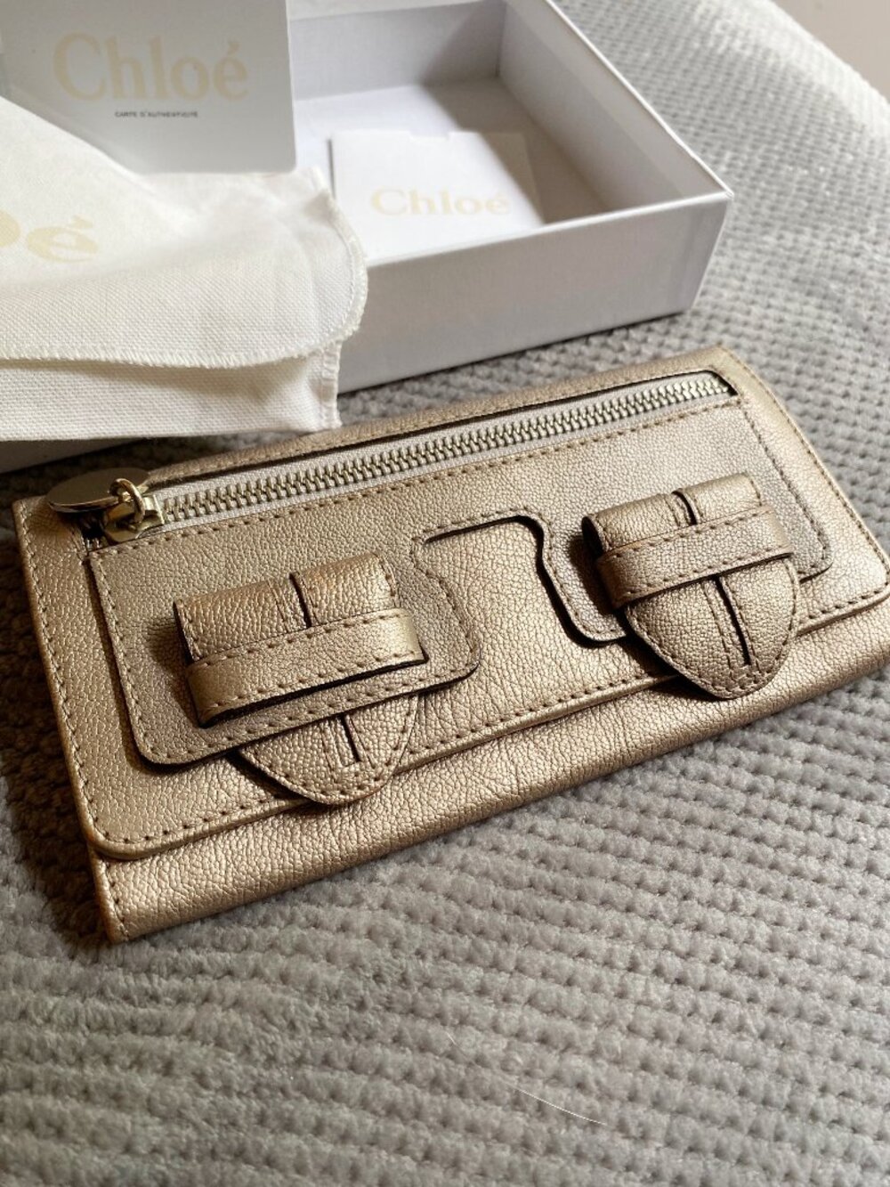 Chloe metallic long wallet